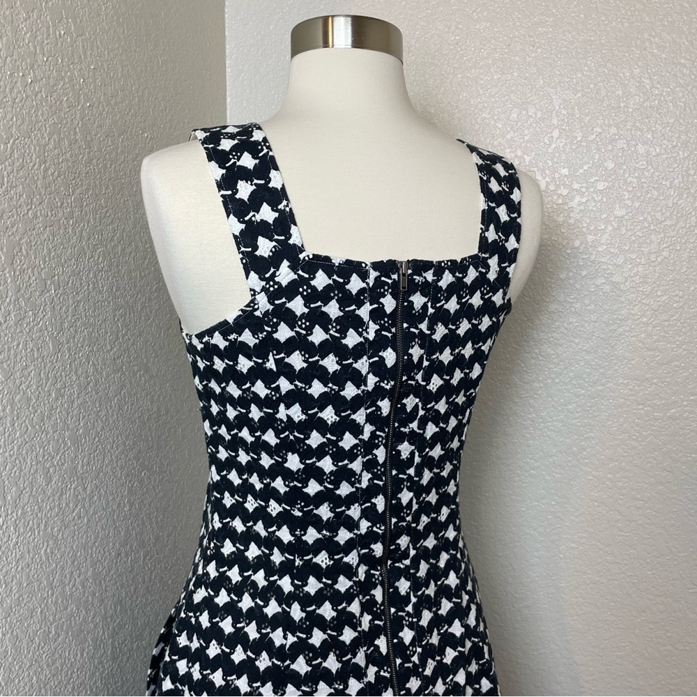 Theory Navy & White Elexis Eyelet A-Line Dress - Picture 11 of 12
